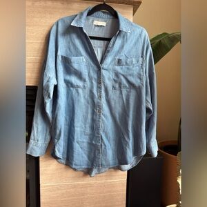 Lou & Grey Loft Oversized Denim Shirt